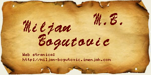 Miljan Bogutović vizit kartica